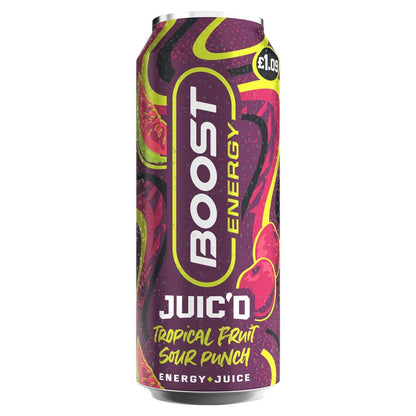 12 x Boost Juic'd Tropical Fruit Sour Punch - 500ML