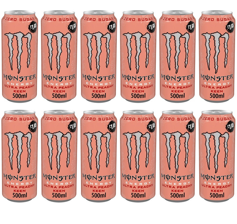 12 x Monster Energy Ultra Peachy Keen - 500ML