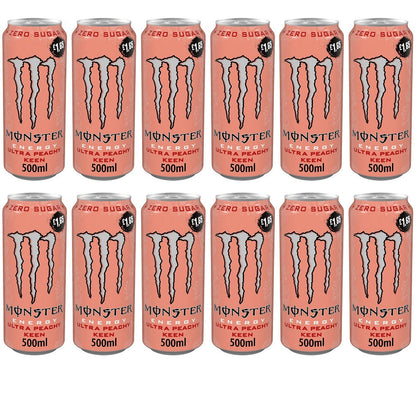 12 x Monster Energy Ultra Peachy Keen - 500ML