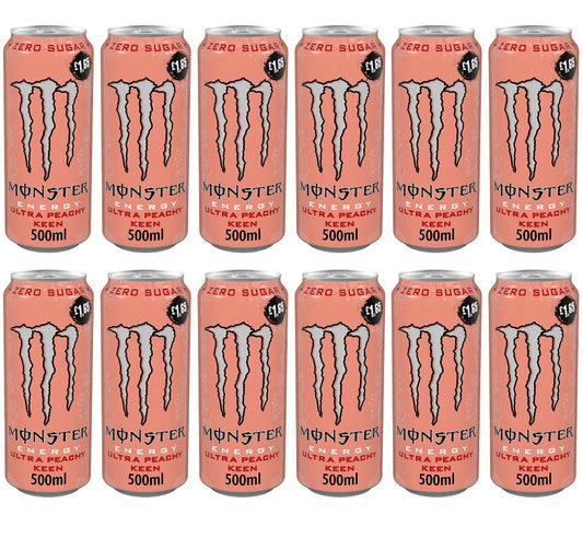 12 x Monster Energy Ultra Peachy Keen - 500ML