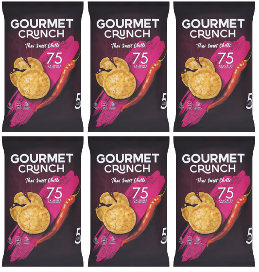 6 x Gourmet Crunch Thai Sweet Chilli 5pk - 5X18GM