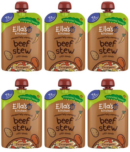 6 X Ellas Kitchen Stage 2 Beef Stew 130Gm