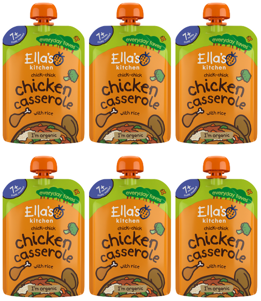 6 X Ellas Kitchen Stage 2 Chicken Casserole 130Gm