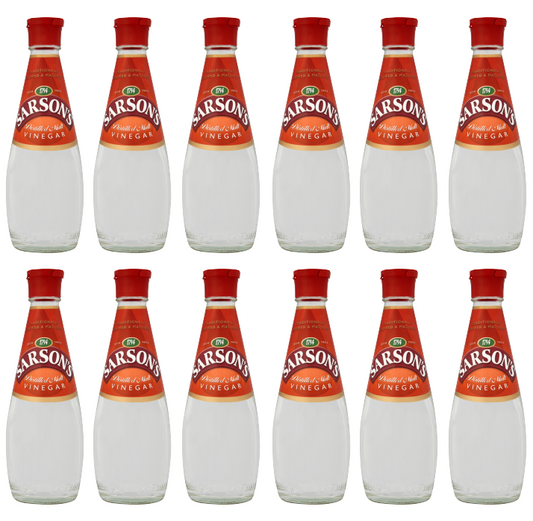 12 x Sarsons Distilled Vinegar Table 250Ml
