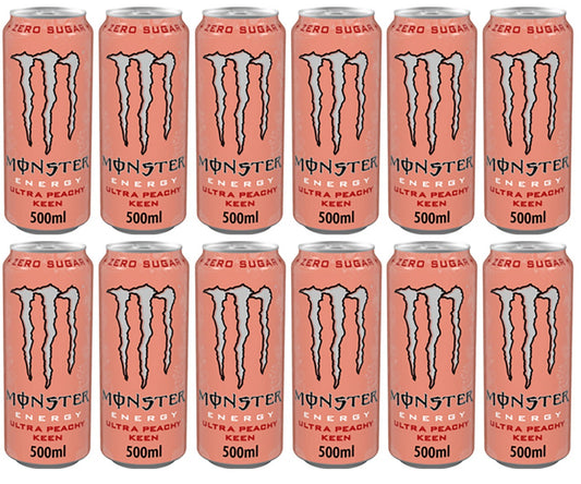 12 x Monster Energy Ultra Peachy Keen - 500ML