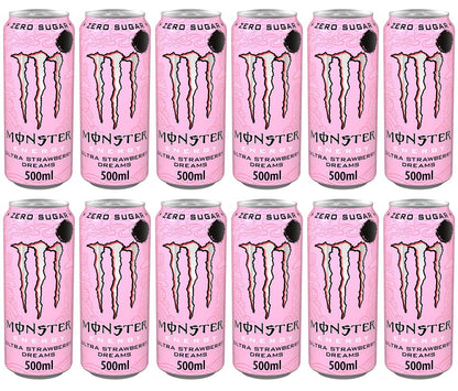 12 x Monster Energy Ultra Strawberry Dreams - 500ML