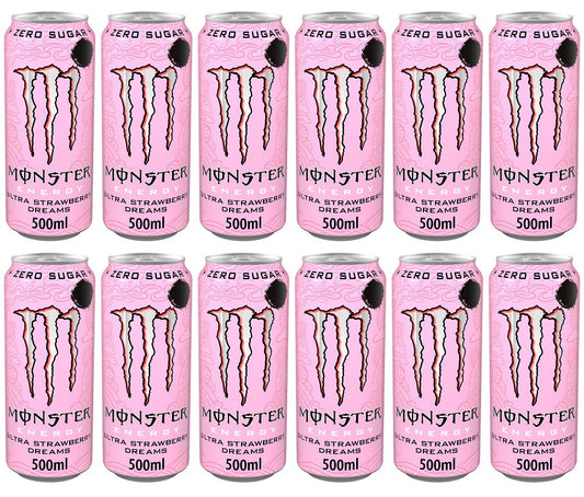 12 x Monster Energy Ultra Strawberry Dreams - 500ML
