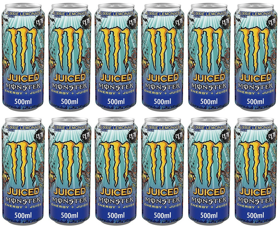 12 x Monster Energy Aussie Lemonade - 500ML
