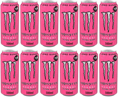 12 x Monster Energy Ultra Rosa - 500ML