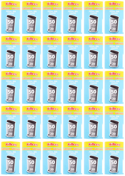 30 x Killeen Super Savers Pedal Bin Liners 50 Pack
