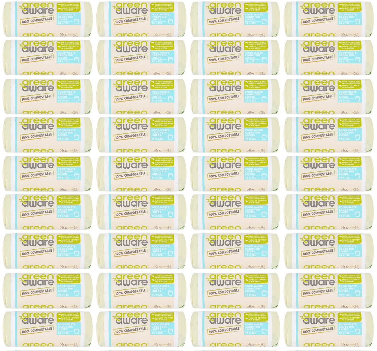 36 x Greenaware Compostable Food Waste Bag 12 Litre - 14 Pack