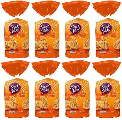 8 x Snack A Jacks Jumbo Caramel Sharing Rice Cake Crisps 159G
