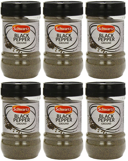 6 x Schwartz Ground Black Pepper 400G