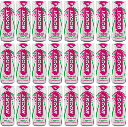 24 x Boost Energy Apple & Raspberry Can - 250ML