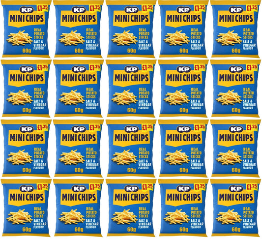 20 x Kp Mini Chips Salt & Vinegar - 60GM