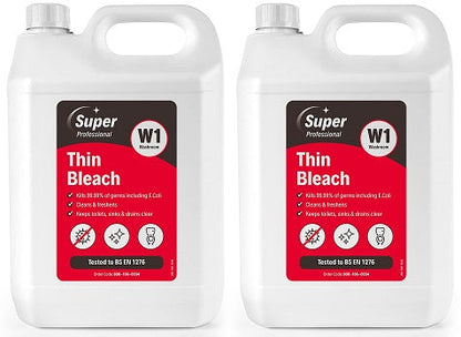 2 x Super Professional Thin Bleach - 5 LITRE