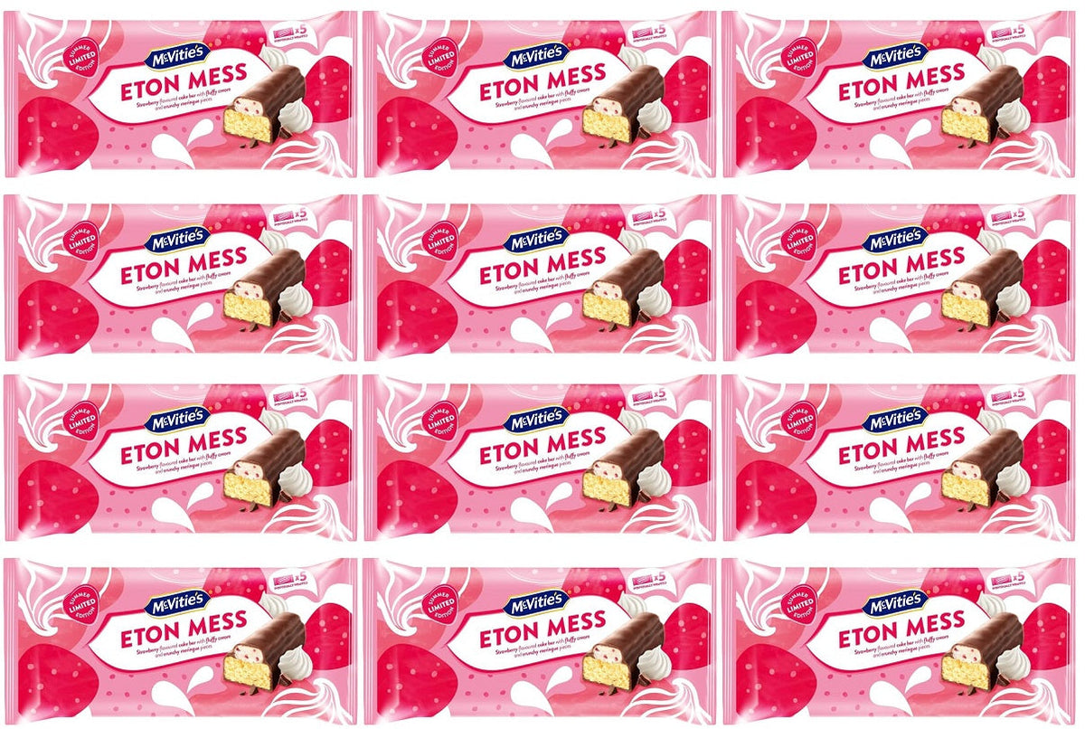 12 x Eton Mess Limited Edition Cake Bars 5pk - 123GM