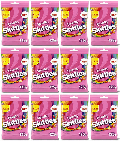 12 x Skittles Desserts Flavoured Treat Bag - 125GM