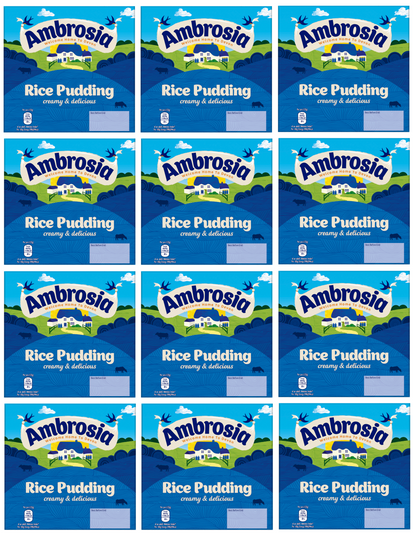12 x Ambrosia Creamed Rice Pots 125G (3 x 4 packs)