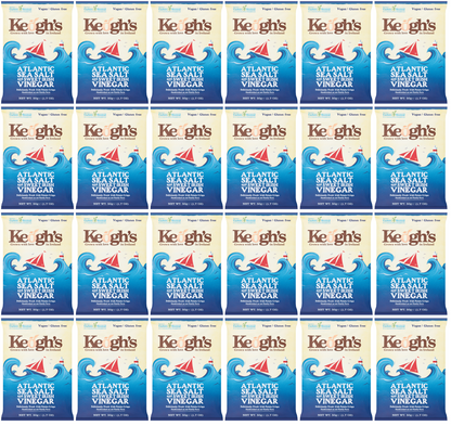 24 x Keoghs Sea Salt & Cider Vinegar Crisps 50Gm