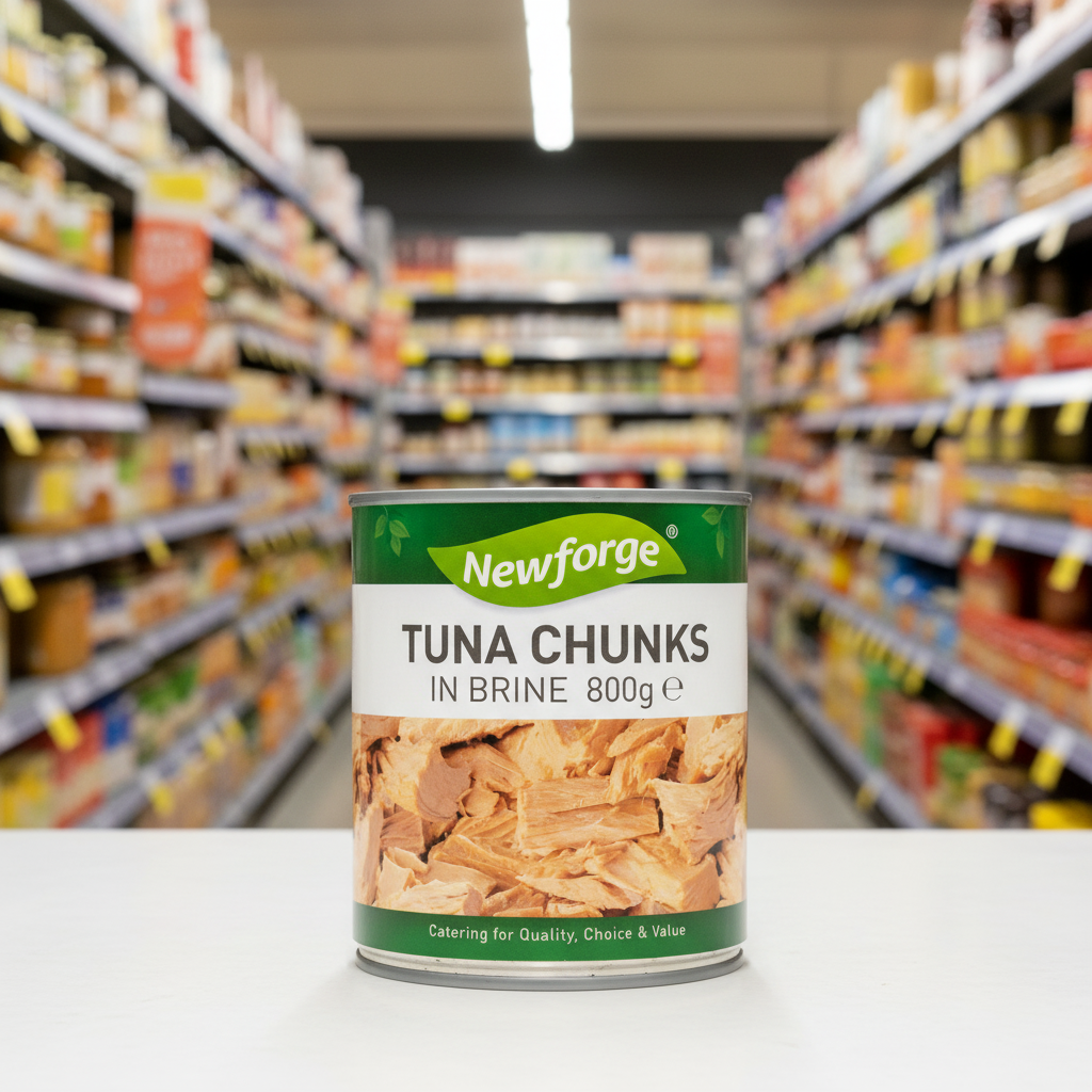 10 x Newforge Tuna Chunks In Brine 1Kg