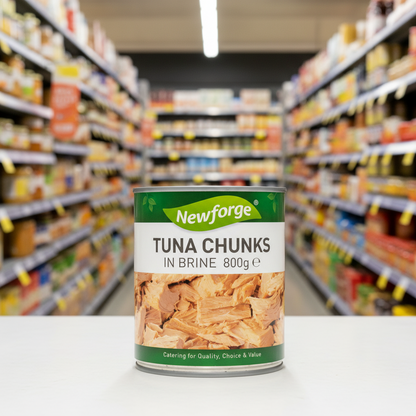 10 x Newforge Tuna Chunks In Brine 1Kg