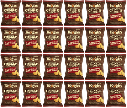 24 x Keoghs Crinkle Cut Flame Grilled Steak 50Gm