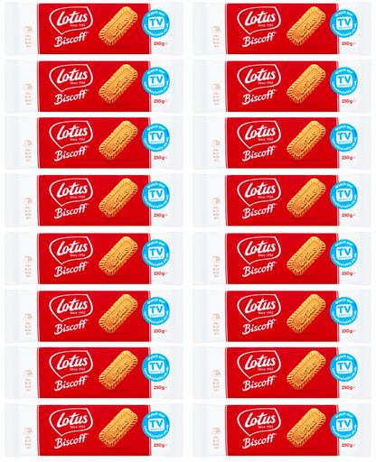 16 x Lotus Caramelised Biscuit Biscoff 250Gm