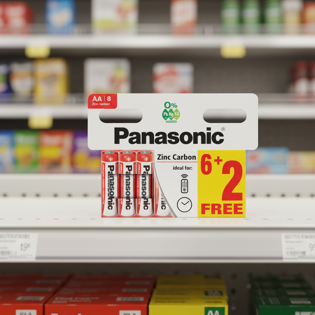 20 x Panasonic Batteries Aa 6+2 Free 8 Pack