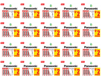 20 x Panasonic Batteries Aa 6+2 Free 8 Pack