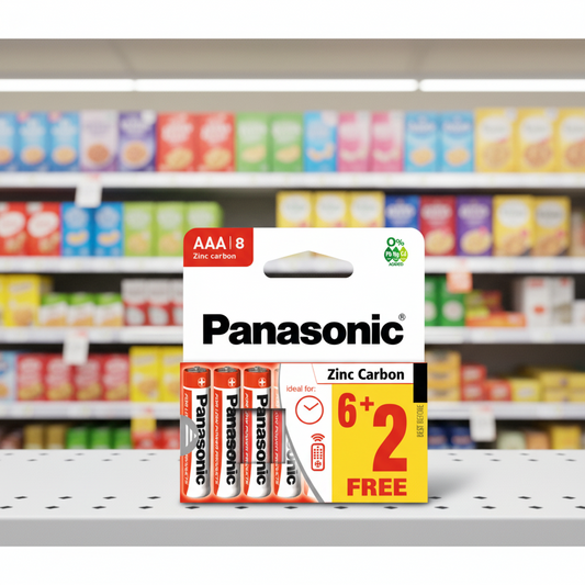 20 x Panasonic Batteries Aaa 6+2 Free 8 Pack
