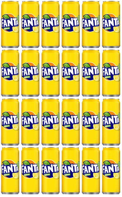 24 x Fanta Lemon Can 330Ml