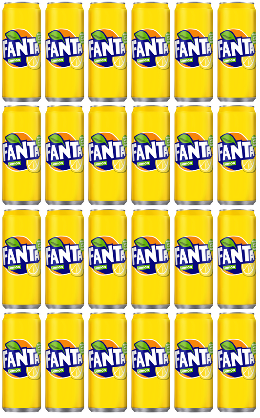 24 x Fanta Lemon Can 330Ml