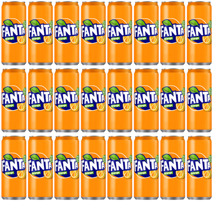 24 x Fanta Orange Can 330Ml