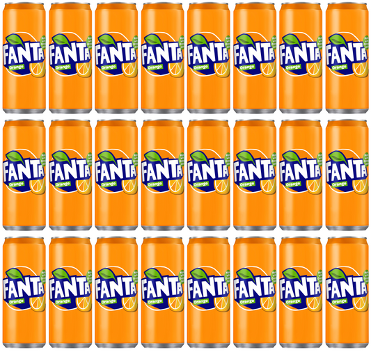24 x Fanta Orange Can 330Ml