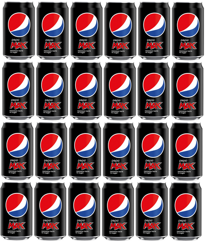 24 x Pepsi Max Cans 330Ml