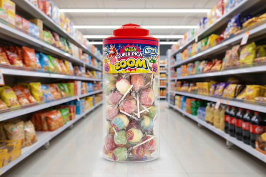 50 x Zoom Mega Sour Bubblegum Lolly