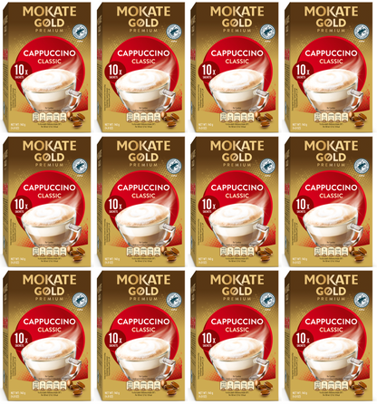 12 x Mokate Gold Premium Cappuccino Classic - 140GM