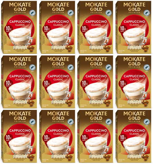 12 x Mokate Gold Premium Cappuccino Classic - 140GM