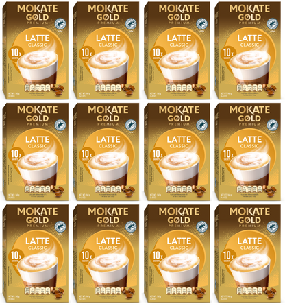 12 x Mokate Gold Latte 10 Sachets  - 140GM