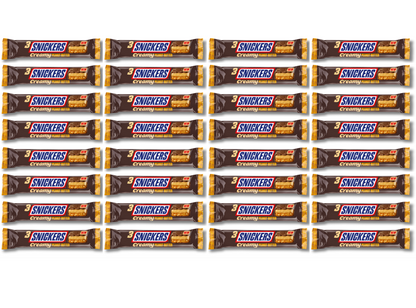 32 X Snickers Creamy Peanut Nut Butter Choc Trio Bar 54.75Gm