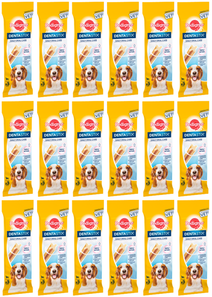 18 x Pedigree Dentastix Medium 3 Stick 77Gm