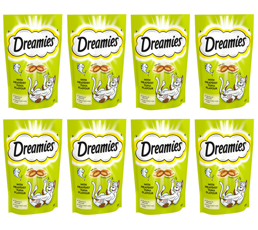 8 x Dreamies Tuna Cat Treats 60Gm
