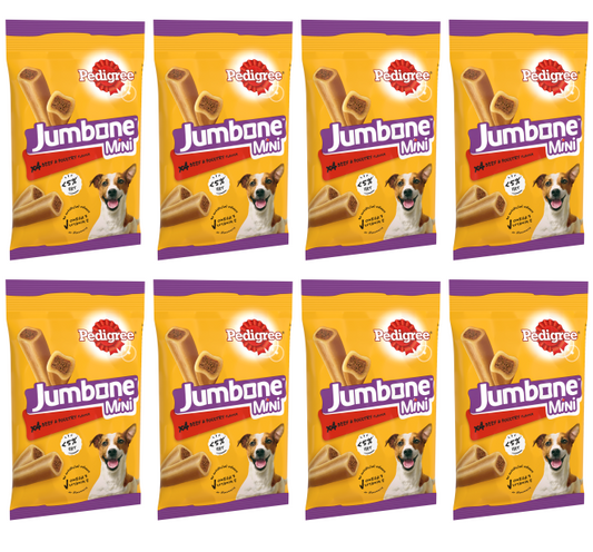 8 x Pedigree Jumbone Small Dog Beef & Poultry 4 Chews 160Gm