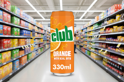 6 x Club Orange Cans - 330Ml