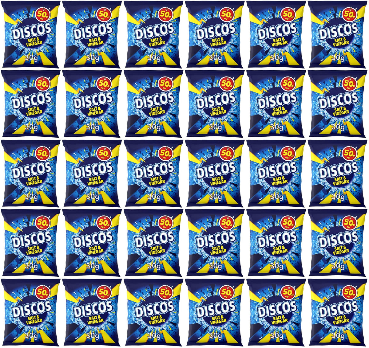 30 x Kp Discos Salt & Vinegar - 30GM