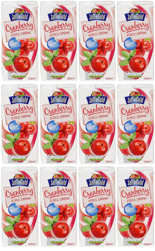 12 x Jaffa Gold Cranberry Juice Drink 1 Litre