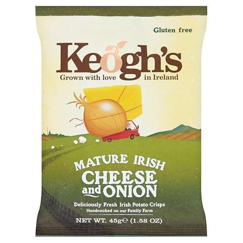 24 x Keogh's Mature Irish Cheese And Onion 45G