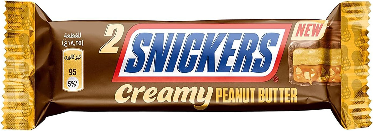 24 x Snickers Creamy Peanut Nut Butter Milk Chocolate Duo Bar 36.5G