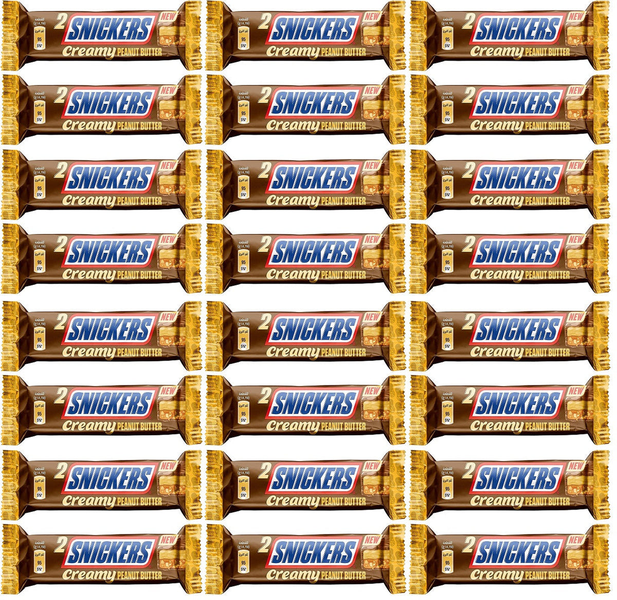 24 x Snickers Creamy Peanut Nut Butter Milk Chocolate Duo Bar 36.5G